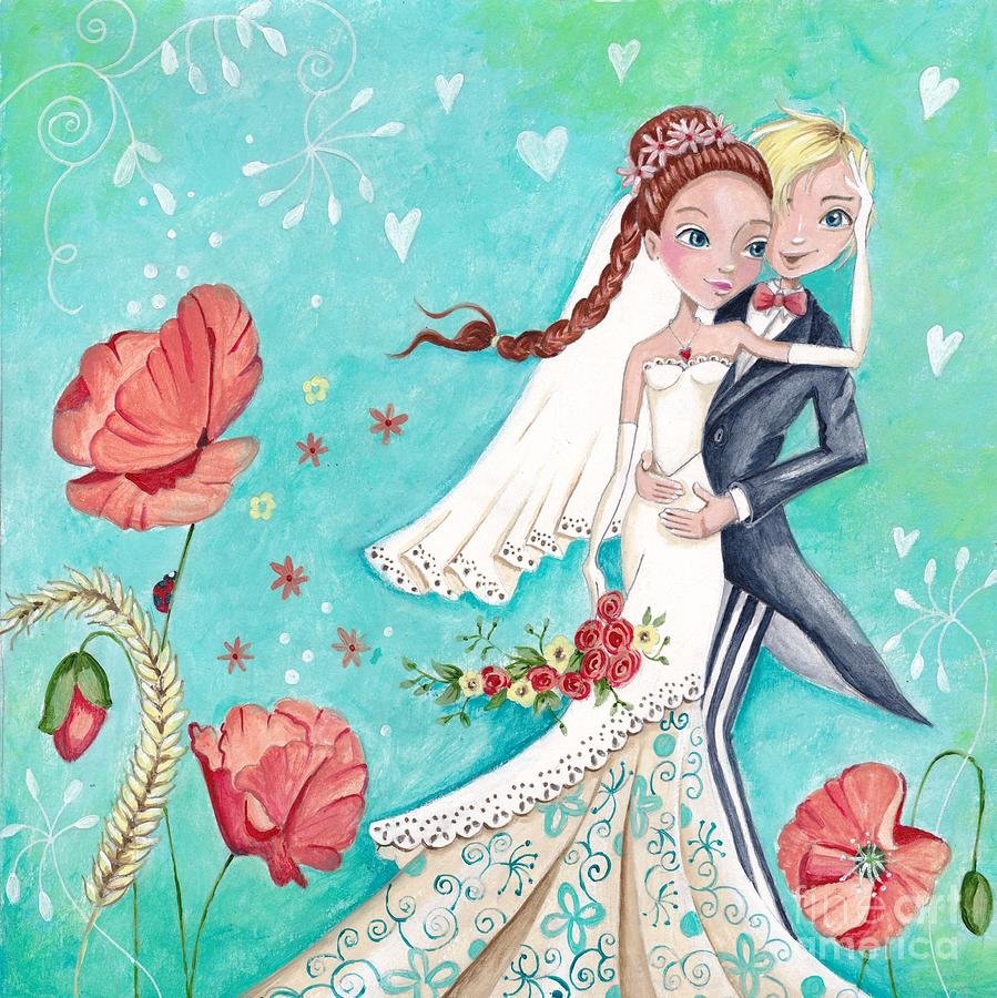 Милые иллюстрации свадьба