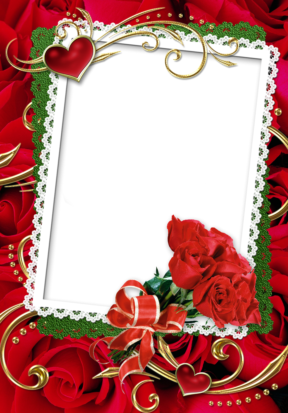 Вставить фото в рамку розы онлайн бесплатно