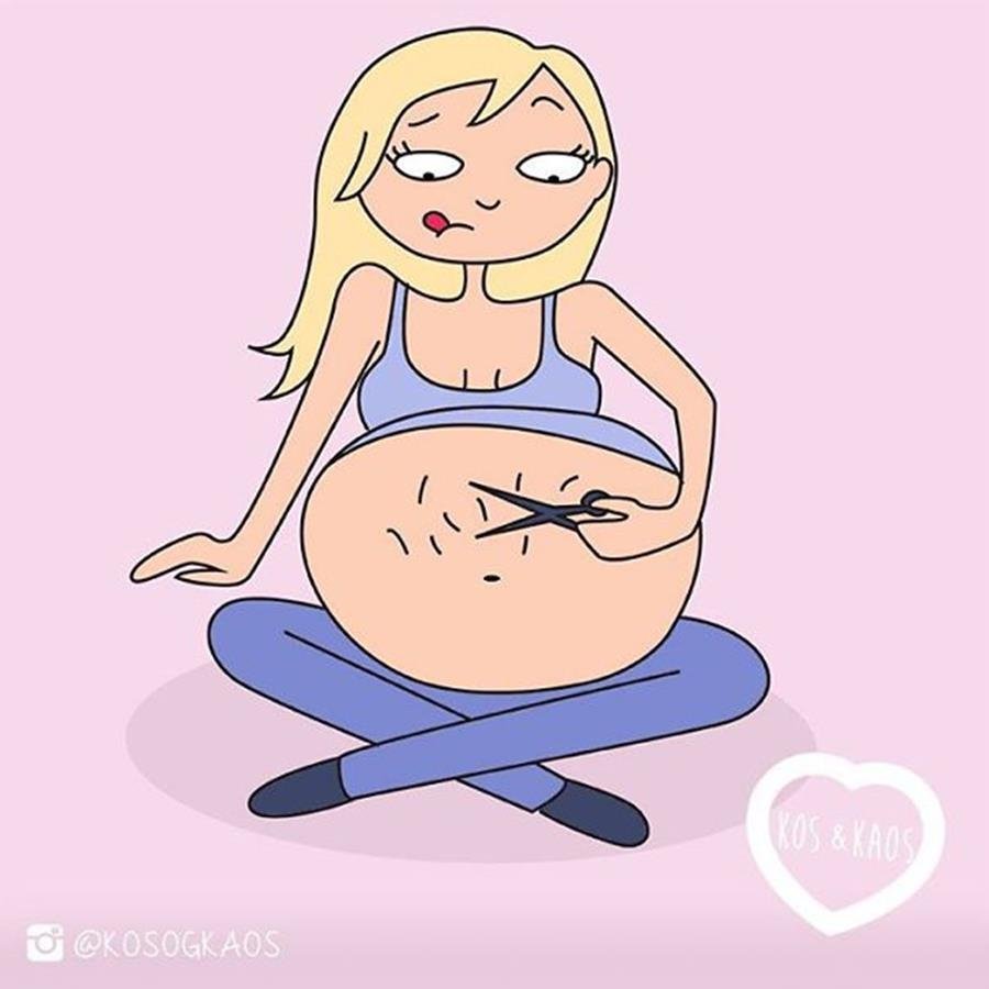 Смешные рисунки беременных