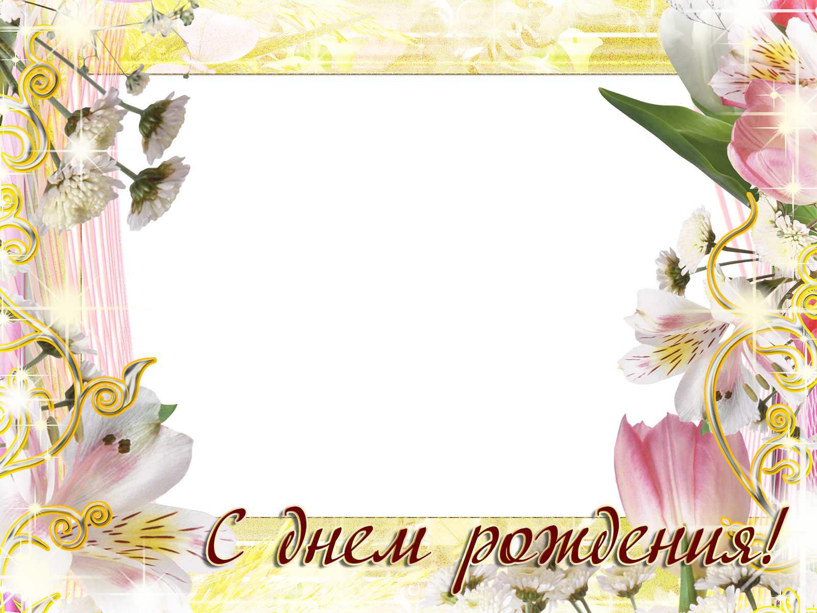 Шаблон открытки с днем рождения бесплатно | thebestterrier.ru | ID