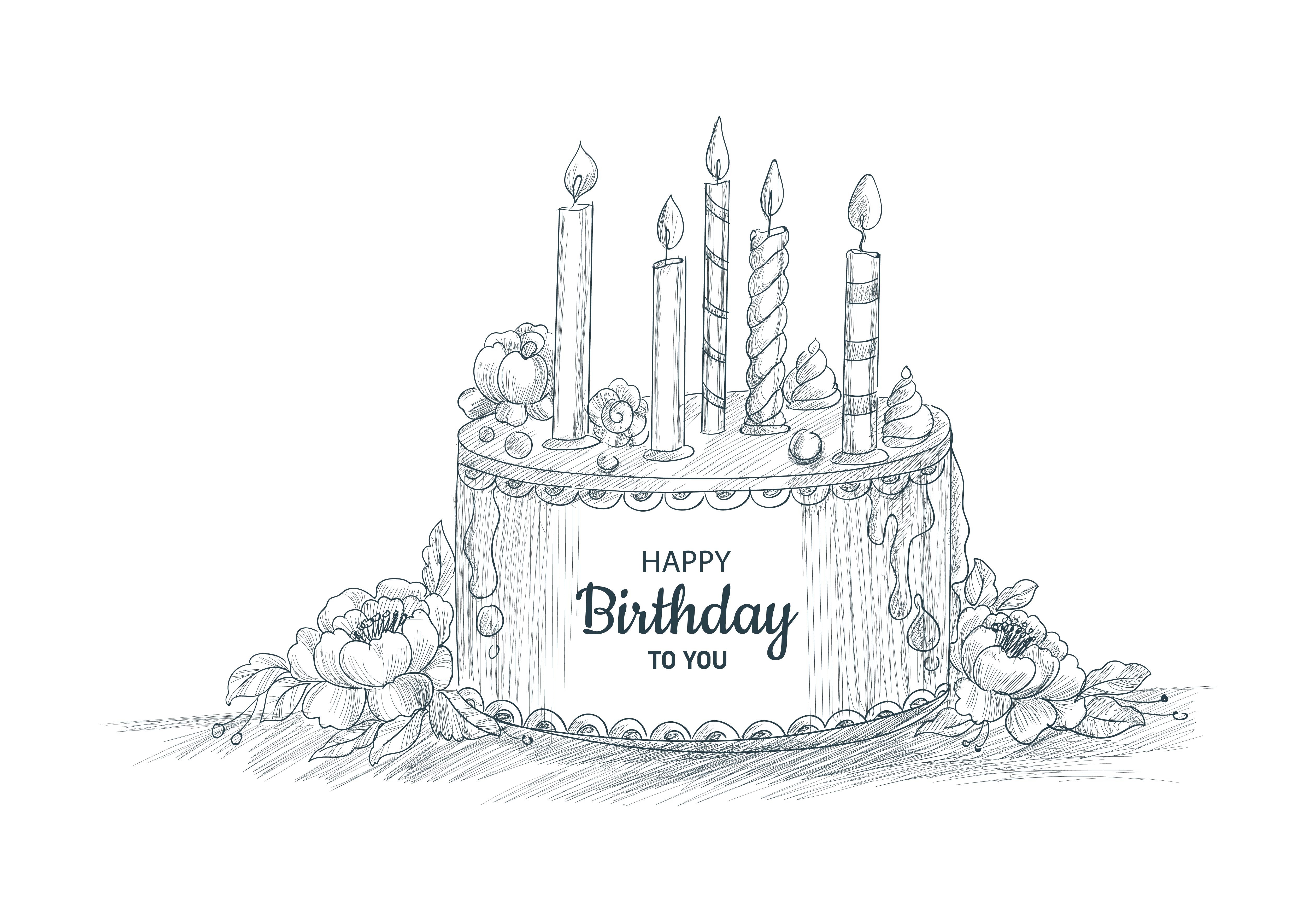 Свеча торт 2. Тортик скетч с днем рождения. Торт со свечкой скетч. Скетч открытка с днем рождения. Эскизы тортов на день рождения.