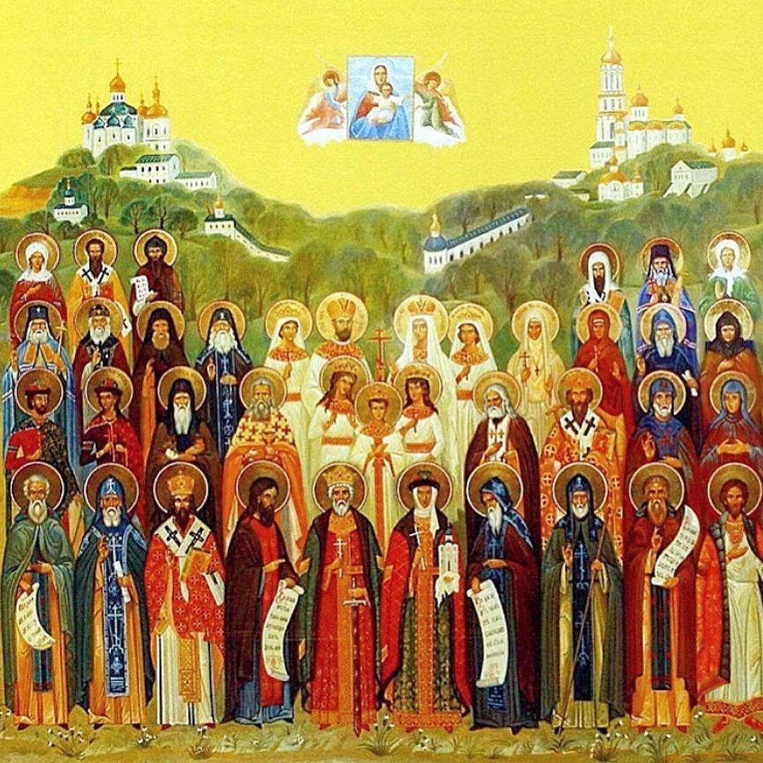 1 русские православные святые. Икона всех святых в России просиявших. Икона новомученики РПЦЗ.