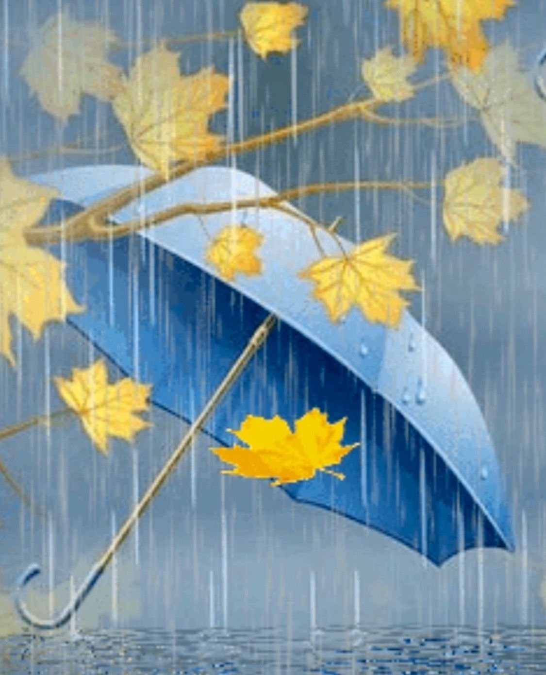Красивую открыточку с дождиком
