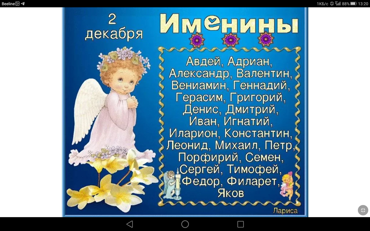 Именины сегодня по православному календарю 2024 женские. День ангела. 2 Декабря именины. С именинами. Поздравления с днём ангела.