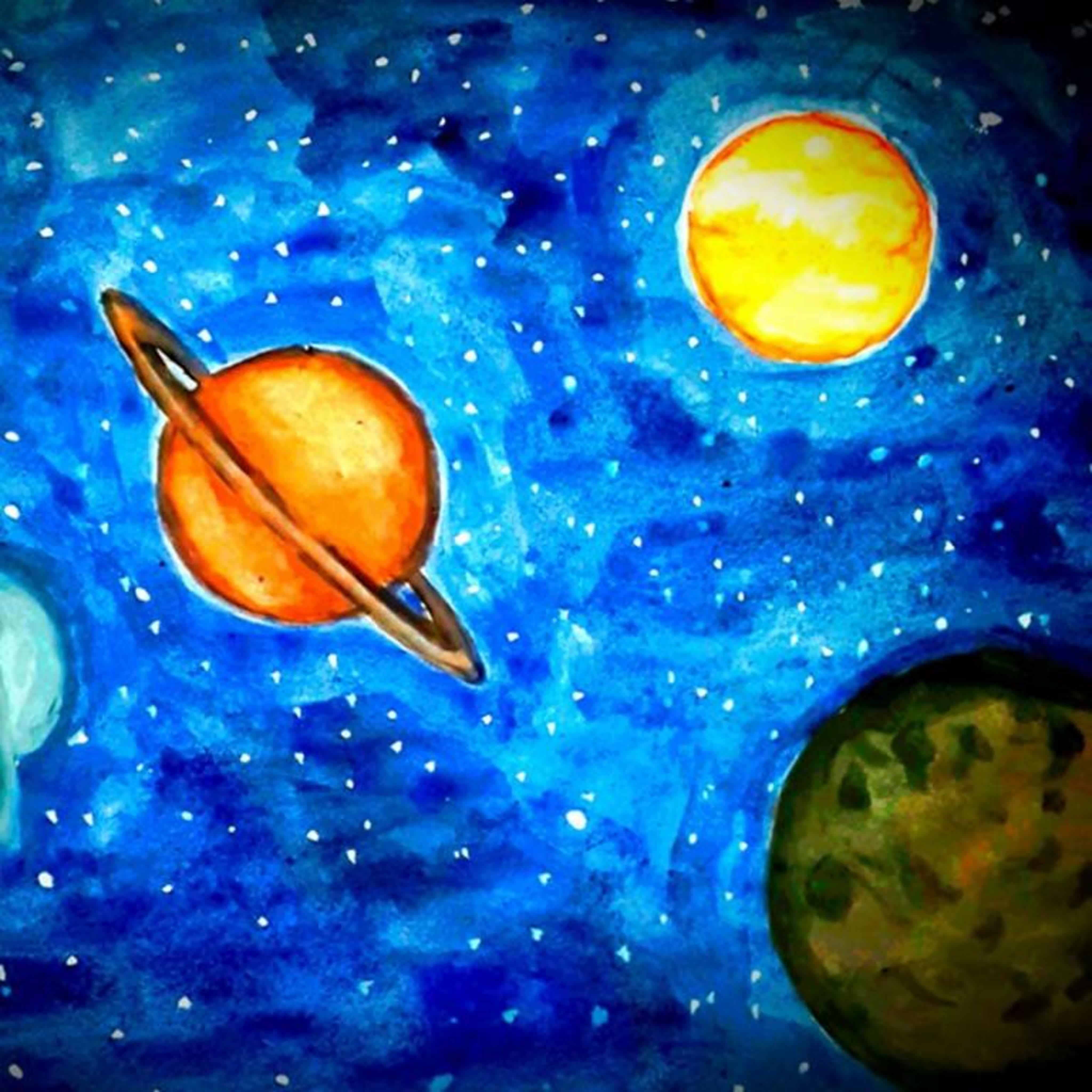 Рисовать на тему космос. Рисунок на тему космос. Рисунок на космическую тему. Рисование космос. Космический пейзаж.