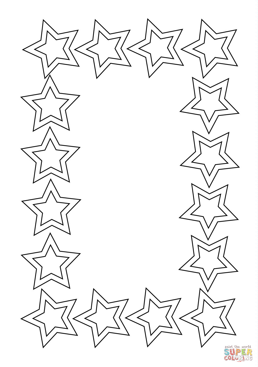 Шаблон открытка звезда