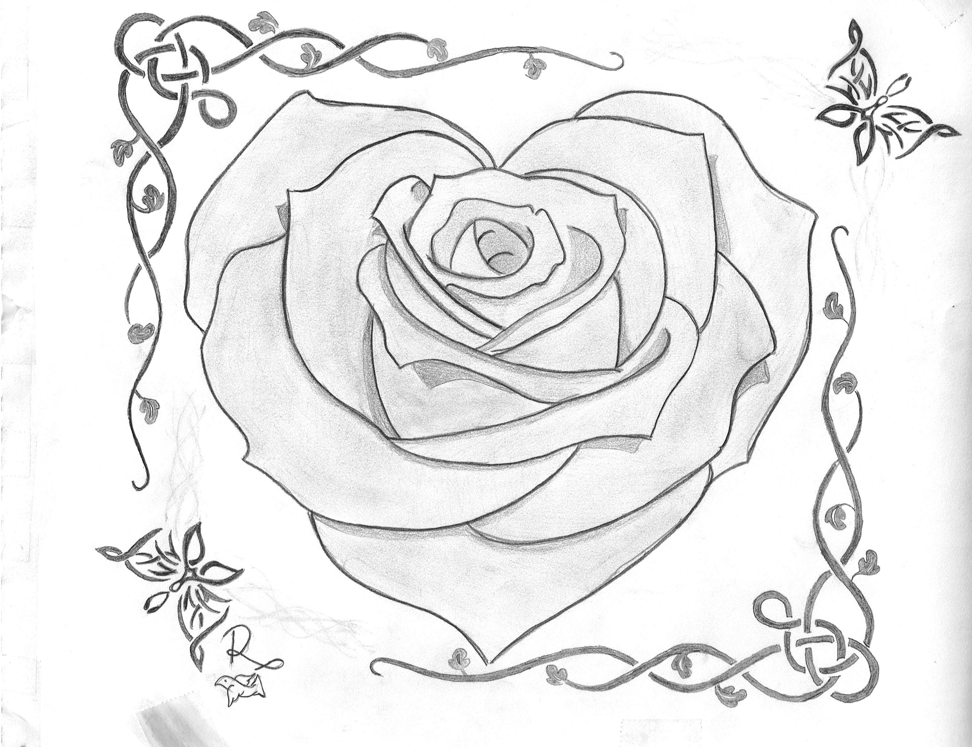 Красивая открытка карандашом. Рисунок розы для срисовки. Рисунок розы для срисовки легкие. Рисунки для срисовки на день рождения маме.