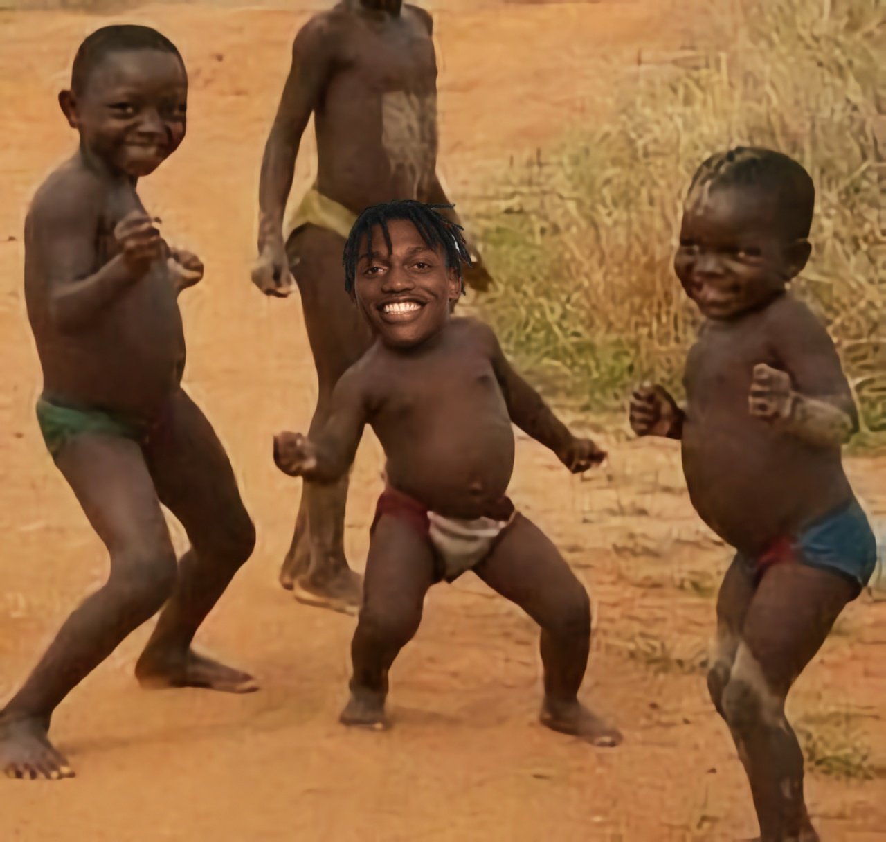 Африканские дети танцуют