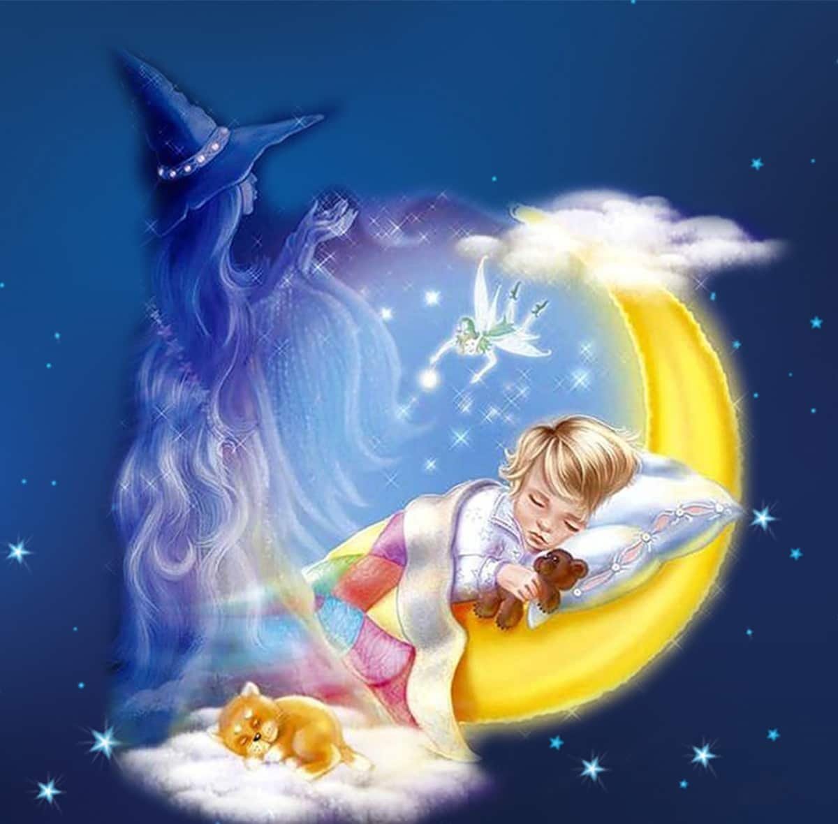 Доброй ночи картинки добро. Сказочный сон. Волшебных снов. Сказочная ночь. Спокойной ночи волшебных снов.