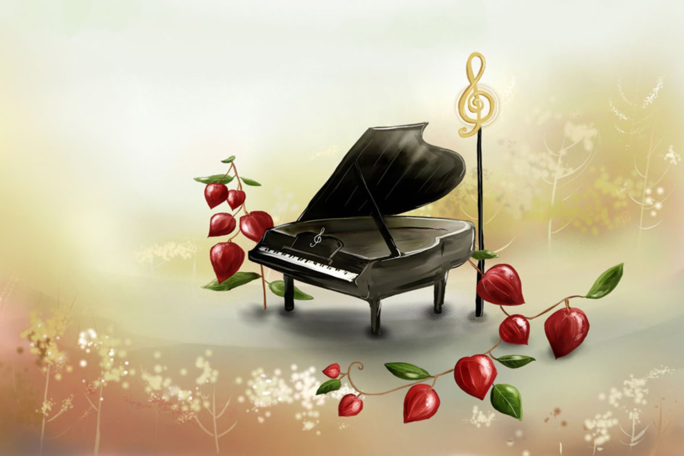 Лирическая музыка на фон. Музыкальный фон. Цветы на рояле. Красивые открытки с роялем. Открытки с нотами и цветами.
