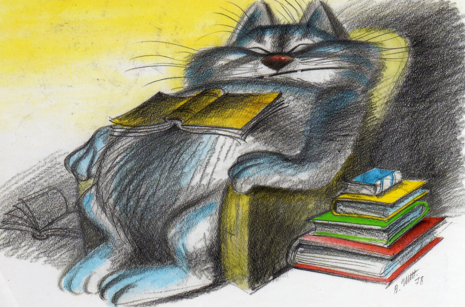 Книги ученый кот. Кот библиофил стихотворение Усачева.