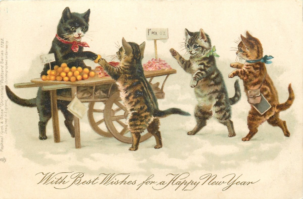 Ретро открытки кошки