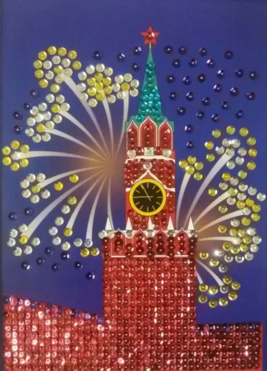 Пластилинография Спасская башня Кремля