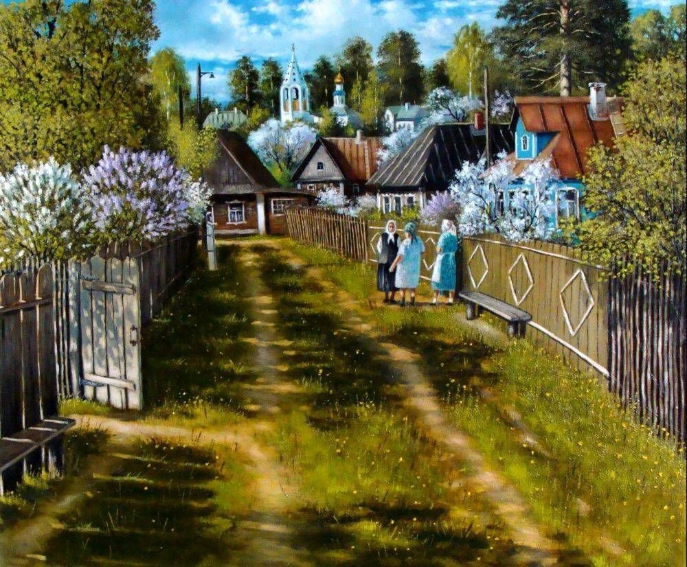 Деревня никуда. Пейзажи художника Вячеслава Палачева.