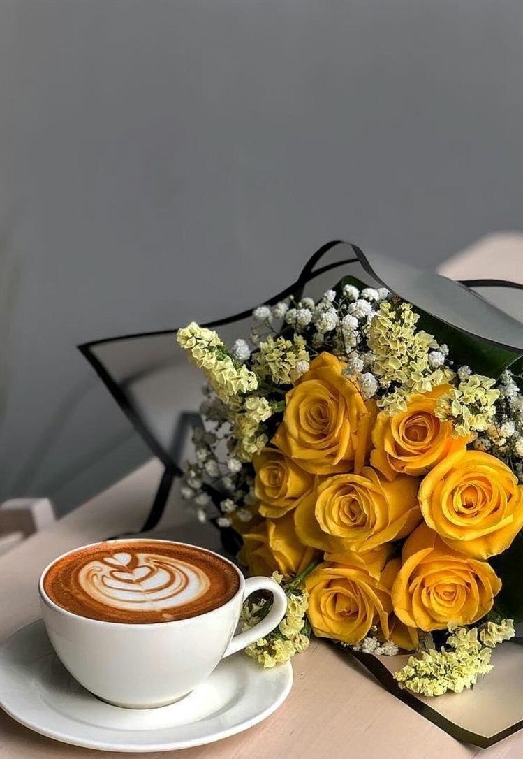Доброе утро Весеннее с кофе и пожеланиями