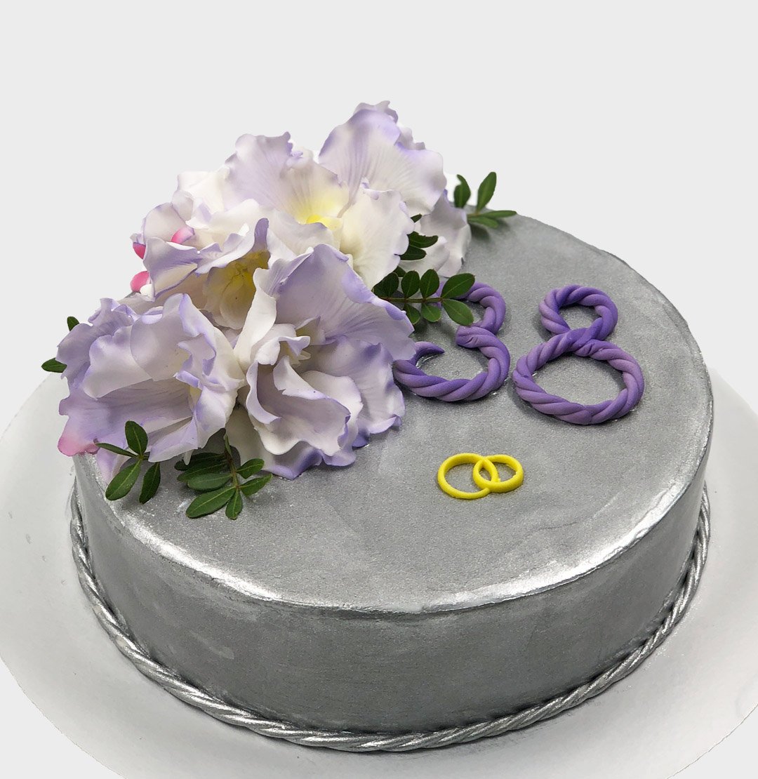 Поздравление с 38 летием. Свадебный торт одноярусный. Торт на железную свадьбу. Торт на чугунную свадьбу. Торт на стальную свадьбу.