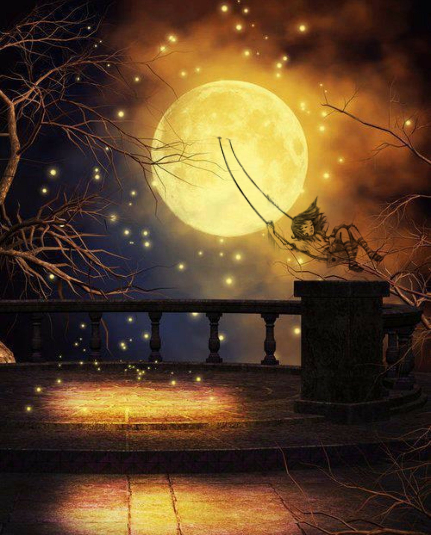 Спокойной ночи осень. Сказочная ночь. Лунная ночь. Вечер ночь. Волшебная Луна.