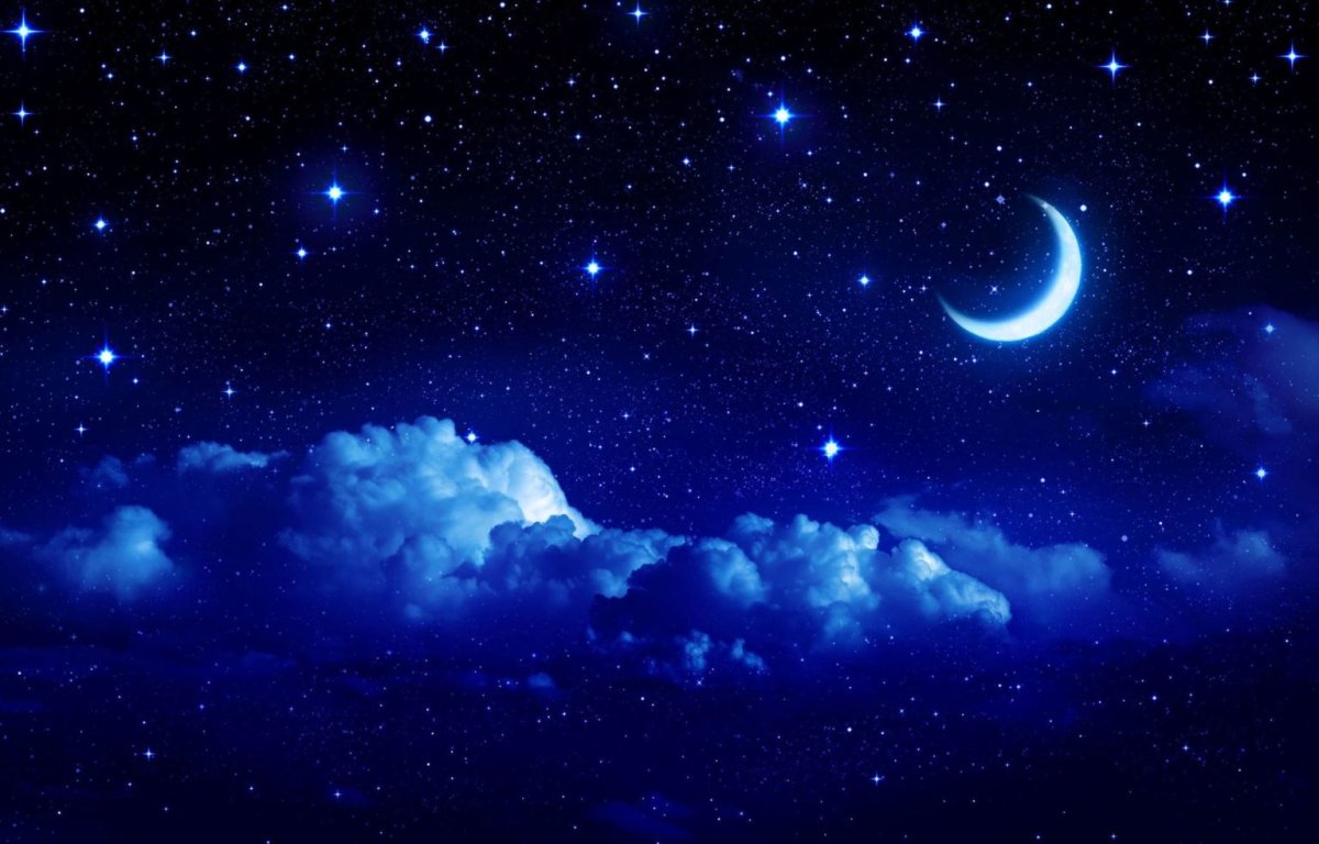 Спокойной ночи с луной и звездами