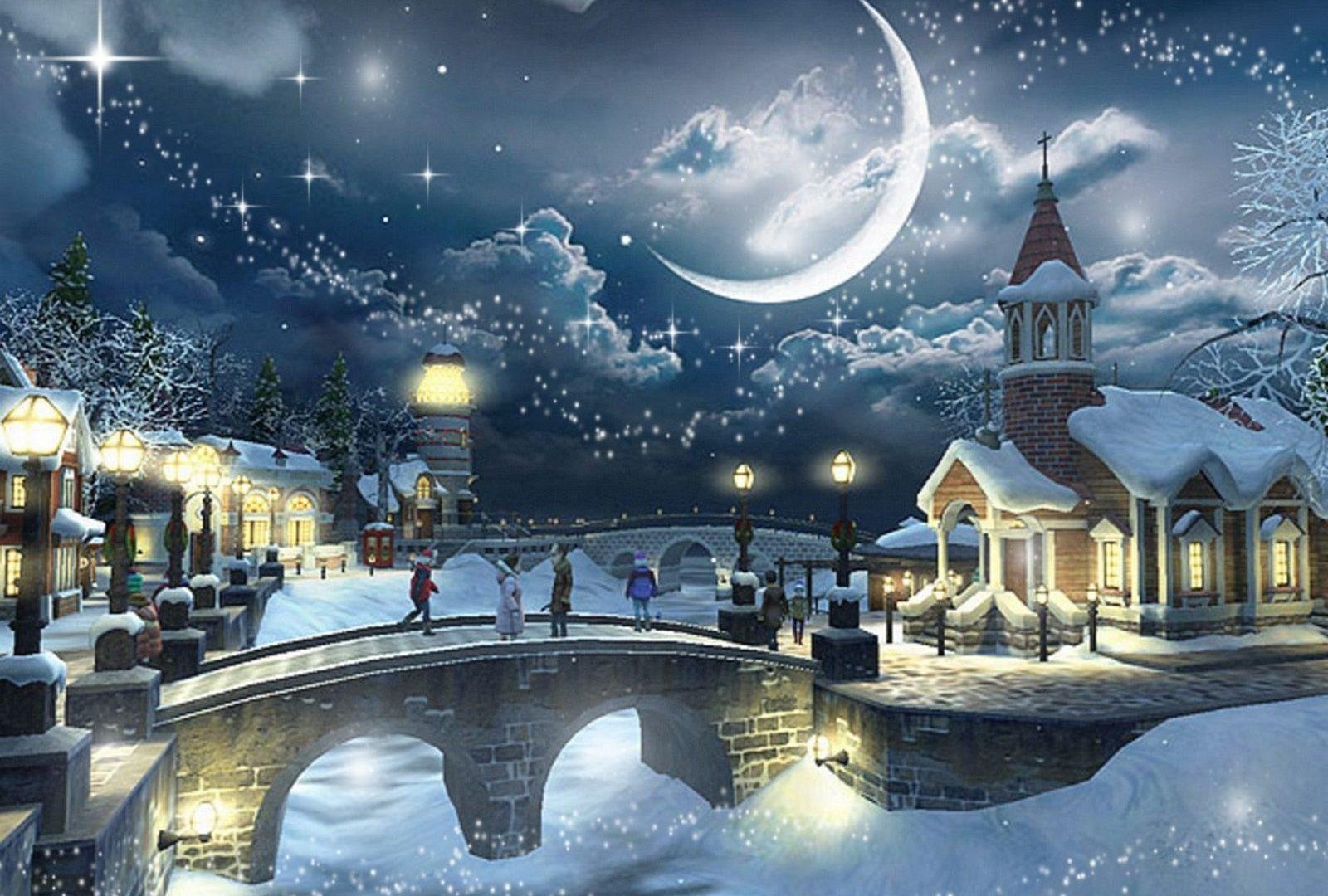 Бесплатные открытки спокойной зимней ночи. Телевизор LG 50pj350r. LG 42pj353r. Рождественская ночь. Сказочная Новогодняя ночь.