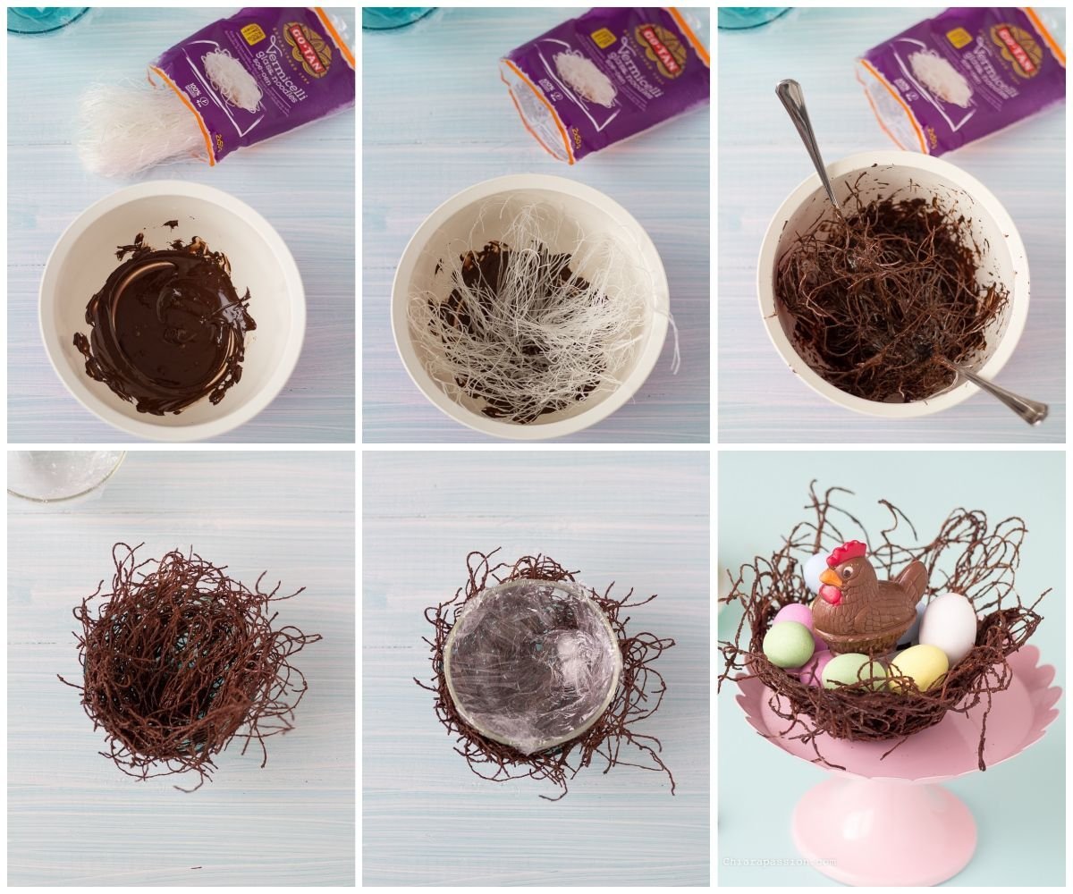 Гнездо из шоколада. Гнездо из шоколада на кулич. Шоколадное декори Пасхальный декор гнездо. Куличи декор гнездо.