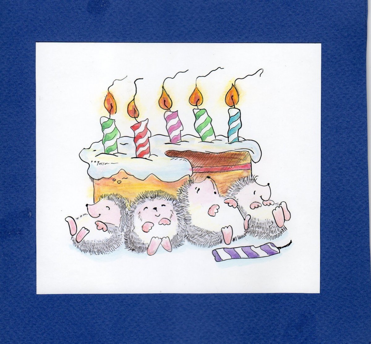 Рисованные открытки с днем рождения